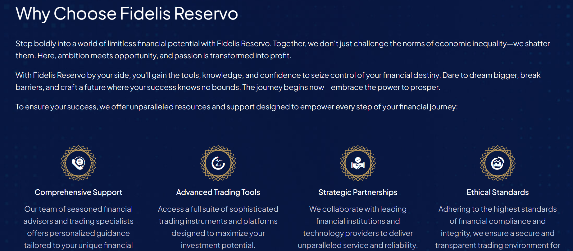 Fidelis Reservo benefits